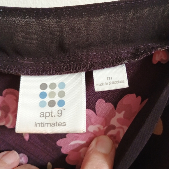 Apt. 9 Purple Floral Intimates - Picture 2 of 5